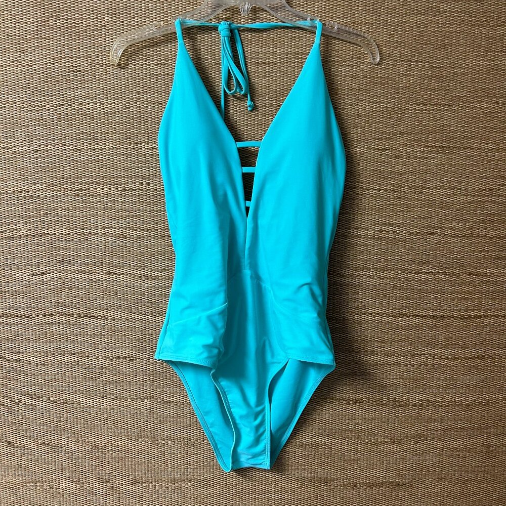 Zyia Swimsuit Womens Large Aqua Blue One-Piece